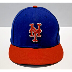 New York Mets New Era 59Fifty On-Field Hat-Cap Size 7 55.8cm Blue Wool/Viscose